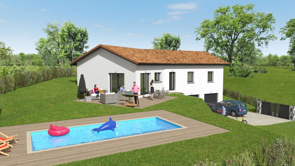 Projet construction maison à roisey de 90m2