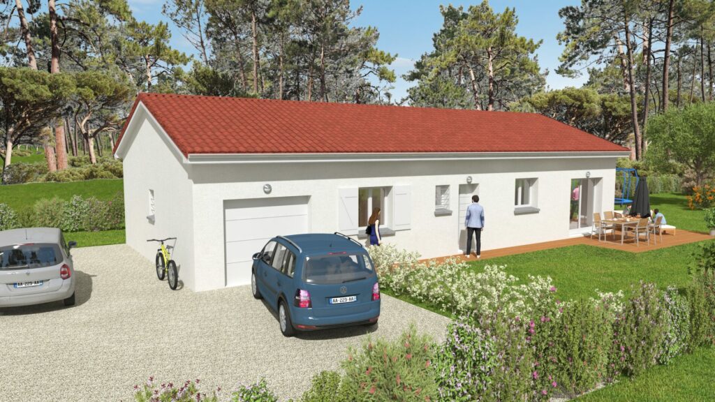 Projet construction maison à Saint Uze de 85m2